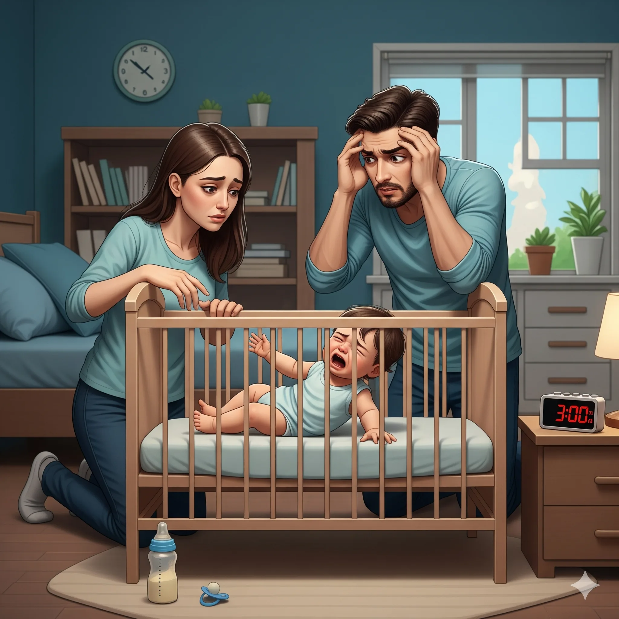 This is what sleep regression in babies looks like at 3 a.m. for parents who just want to sleep